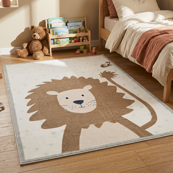 Waschbarer Spielteppich - Simba Lion Braun