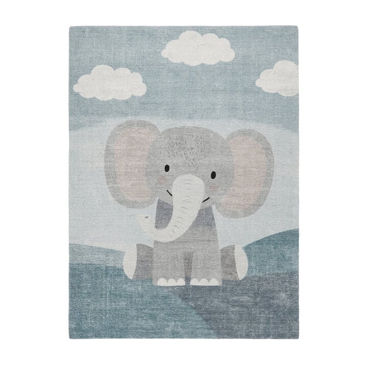 Kinderzimmer Teppich - Balou Elefant Grau