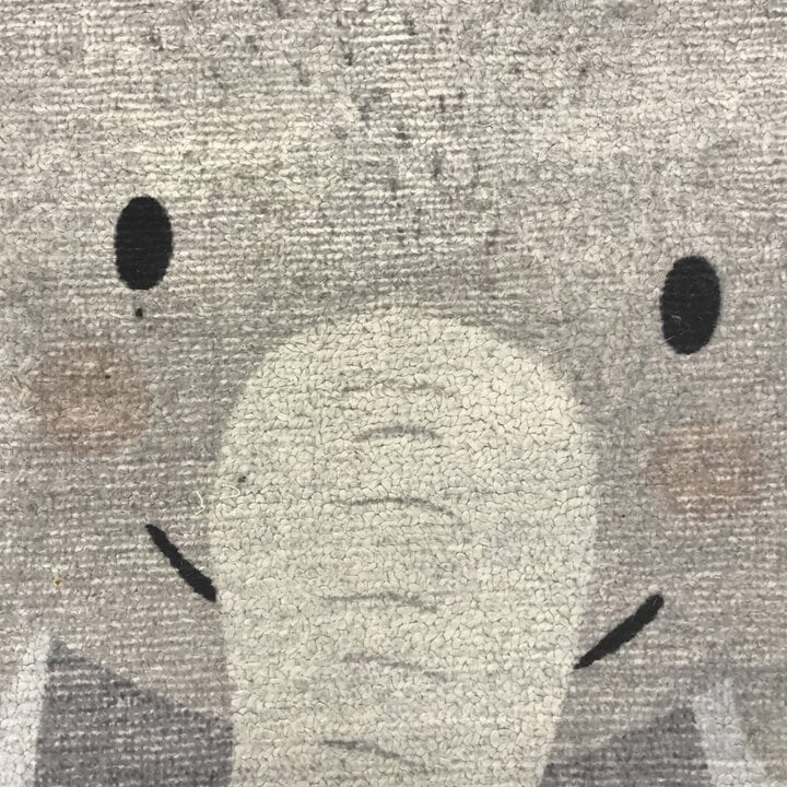 Kinderzimmer Teppich - Balou Elefant Grau