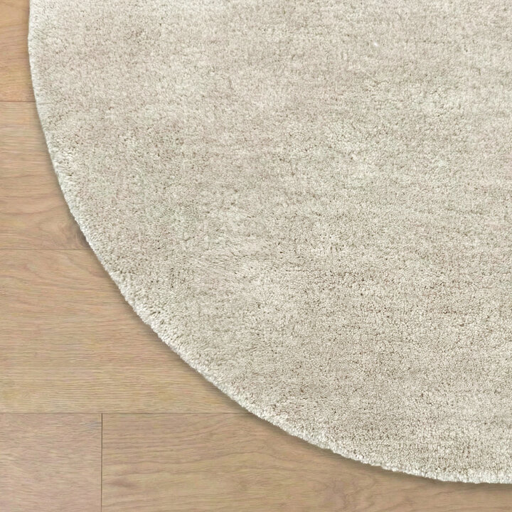 Wollteppich rund - Leone Creme