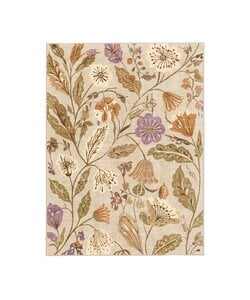 Waschbarer Teppich - Misty Flowers Creme