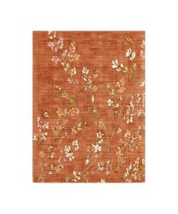Waschbarer Teppich - Misty Floral Terrakotta