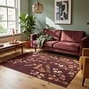 Waschbarer Teppich - Misty Floral Braun - thumbnail