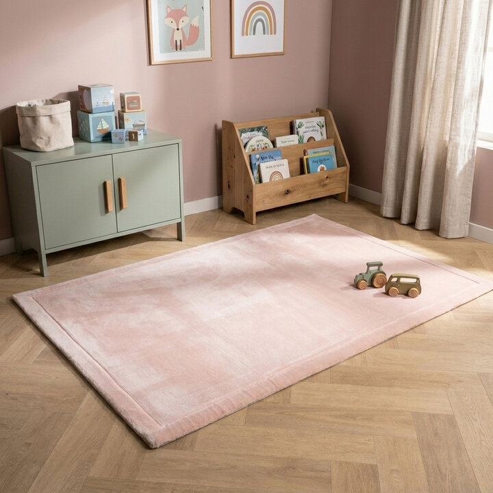 Waschbare Spielmatte Baby - Jip Rosa