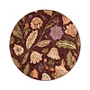 Waschbarer Teppich Rund - Misty Flowers Braun  - thumbnail 1