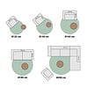 Waschbarer Teppich Rund - Misty Floral Braun - thumbnail 5