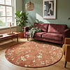 Waschbarer Teppich Rund - Misty Floral Terrakotta - thumbnail