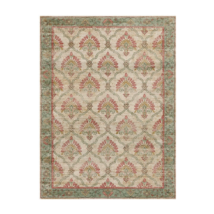 Teppich Vintage - Sage Grid Grün