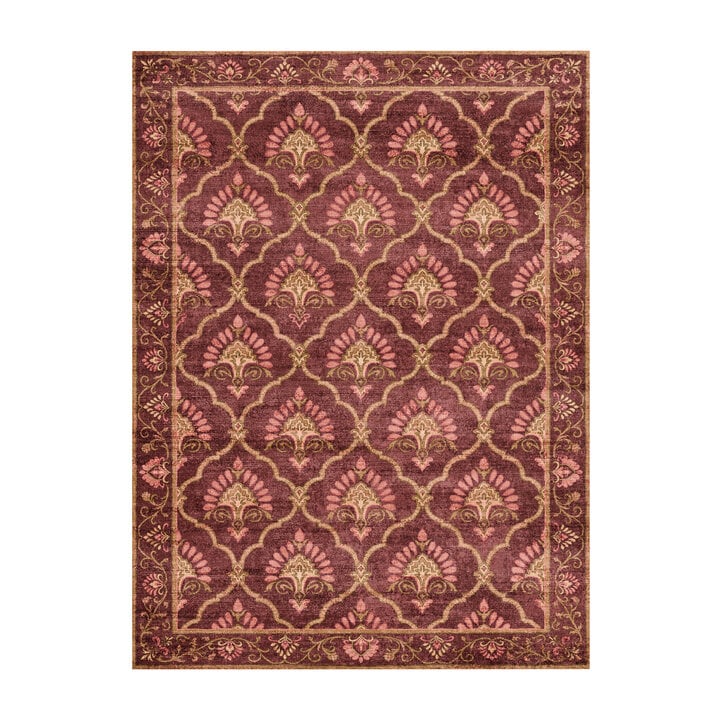 Teppich Vintage - Sage Grid Rot