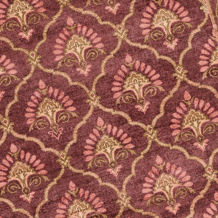Teppich Vintage - Sage Grid Rot