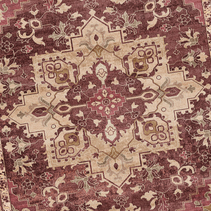 Teppich Vintage - Sage Medaillion Rot