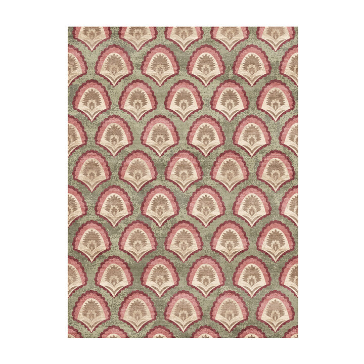 Teppich Vintage - Sage Pattern Grün