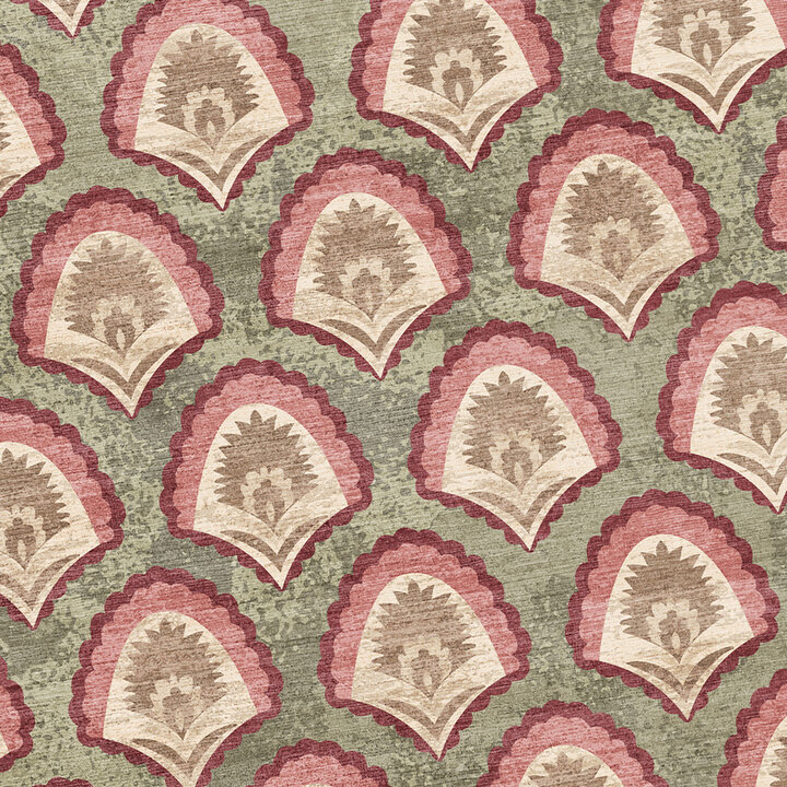 Teppich Vintage - Sage Pattern Grün