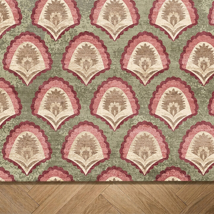 Teppich Vintage - Sage Pattern Grün