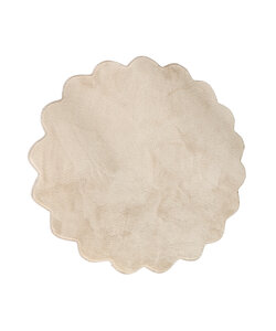 Waschbarer Teppich Rund - Puck Beige