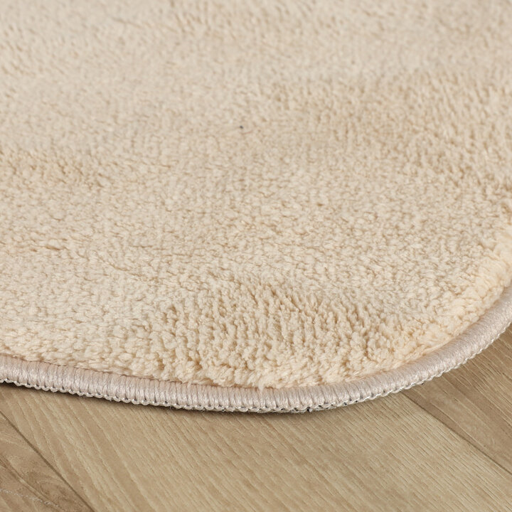 Waschbarer Teppich Rund - Puck Beige