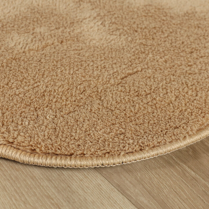 Waschbarer Teppich Rund - Puck Braun