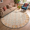 Teppich Vintage Rund - Thirza Oriental Hellblau Bunt - thumbnail