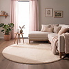 Flauschiger Teppich Rund - Cozy Creme - thumbnail
