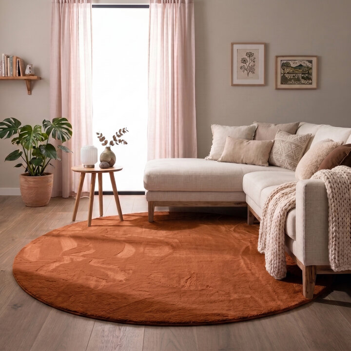 Flauschiger Teppich Rund - Cozy Terra