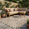 Geometrischer Outdoor Teppich - Mosaic Medina Grün - thumbnail