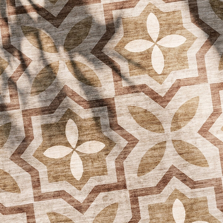 Geometrischer Outdoor Teppich - Mosaic Medina Terra