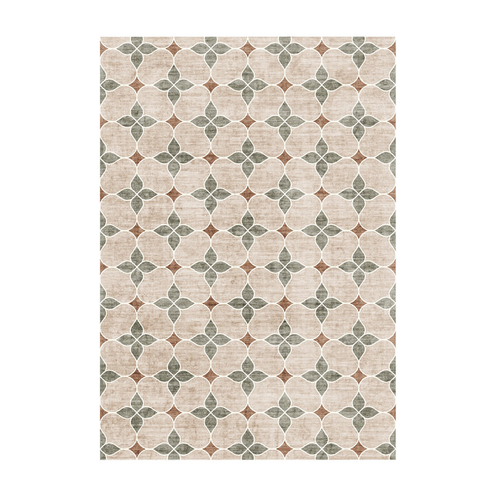 Geometrischer Outdoor Teppich - Mosaic Dot Grün