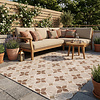 Geometrischer Outdoor Teppich - Mosaic Dot Terra - thumbnail