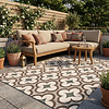 Geometrischer Outdoor Teppich - Mosaic Clover Grün - thumbnail