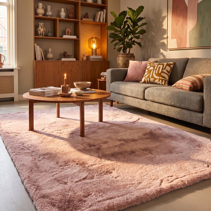 Hochflor Teppich - Comfy Supreme Rosa