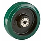 Rueda 125 mm, goma elástica, rodamiento de bolas, agujero del eje 12 mm, 200 kg, Ref. 2-040-25K