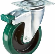 LIV SYSTEMS Vrtljivo kolo z zavoro 200 mm, elastična guma, kroglični ležaj, 300 kg