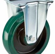 LIV SYSTEMS Fiksno kolo 100 mm, elastična guma, plošča 105x85 mm, 150 kg