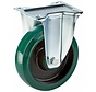 Ruota fissa 200 mm, gomma elastica, boccola, piastra 135x110 mm, 300 kg, Art. 2-041-40D