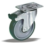 LIV SYSTEMS Rueda giratoria con freno total 160 mm, poliuretano, 300 kg