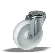 LIV SYSTEMS Vrtljivo kolo 80 mm, polipropilen, pritrdilna luknja 12,5 mm, 100 kg