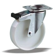 LIV SYSTEMS Lenkrolle mit Feststeller 80 mm, Polyamid, Platte 105x85 mm, 150 kg