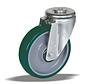 stainless steel Swivel castor + injection-moulded polyurethane tread Ø100 x W32mm for  150kg Prod ID: 41393