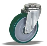 LIV SYSTEMS Swivel castor with brake + injection-moulded polyurethane tread Ø100 x W32mm for 150kg