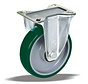 stainless steel Fixed  castor + injection-moulded polyurethane tread Ø160 x W50mm for  300kg Prod ID: 41704