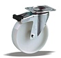 stainless steel Swivel castor with brake + solid polyamide wheel Ø150 x W46mm for  300kg Prod ID: 41663