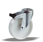 LIV SYSTEMS Swivel castor with brake + solid polyamide wheel Ø100 x W35mm for 200kg