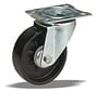 Swivel castor 108 mm, polyamide, roller bearing, plate 105x85 mm, 200 kg, Art. 2-715 ISO, wheel centre black