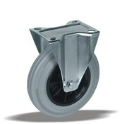 LIV SYSTEMS Fiksno kolo 80 mm, siva guma, drsni ležaj, plošča 105x85 mm, 65 kg