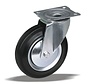standardno vrtljivo transportno kolo + črna guma Ø200 x W50mm Za  230kg Prod ID: 56996