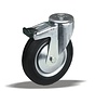 standardno vrtljivo transportno kolo z zavoro + črna guma Ø150 x W40mm Za  170kg Prod ID: 34085