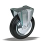 standard fixed transport castor + black rubber tyre Ø125 x W37mm for  130kg Prod ID: 59322