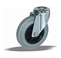 Kółko obrotowe 160 mm, guma szara, łożysko ślizgowe, otwór pod śrubę 12,5 mm, 180 kg, Nr art. 2-976 L12
