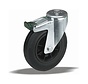 standardno vrtljivo transportno kolo z zavoro + črna guma Ø125 x W37mm Za  130kg Prod ID: 34215