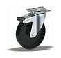Swivel castor with total brake 100 mm, polyamide, ball bearing, plate 105x85 mm, 200 kg, Art. 2-722-20K